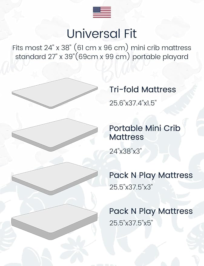 TotAha Premium Soft Graco Pack n Play Sheets Fitted, Super Stretchy Jersey Knit - Image 4