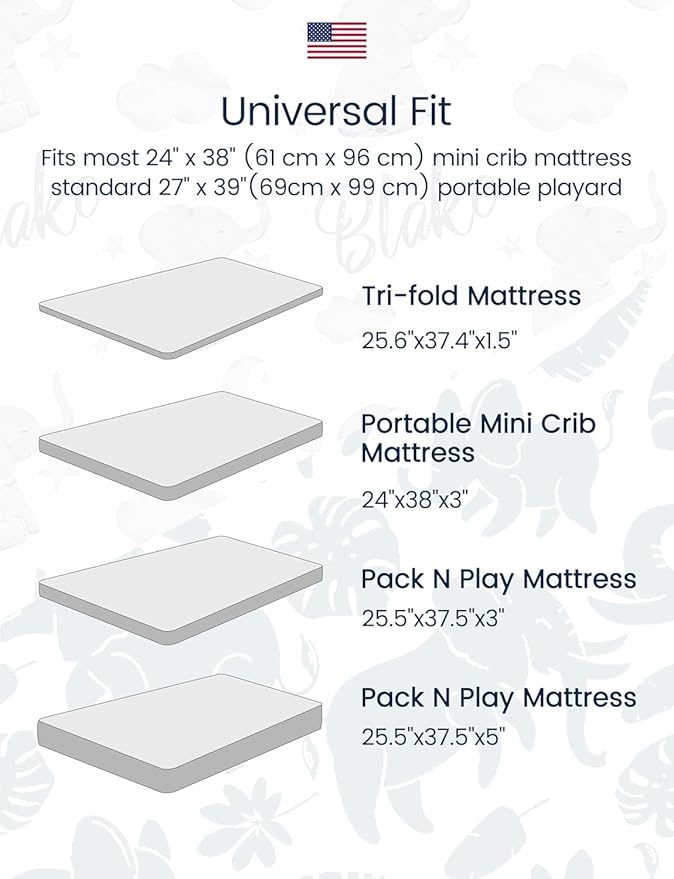 TotAha Premium Soft Graco Pack n Play Sheets Fitted, Super Stretchy Jersey Knit - Image 3