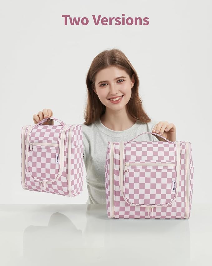 Narwey Checked Hanging Travel Toiletry Bag - Image 8