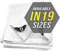 Tarp Cover White 2-Pack Heavy Duty 8X10 Thick Material, Waterproof, RV Or Pool by Trademark+Supplies