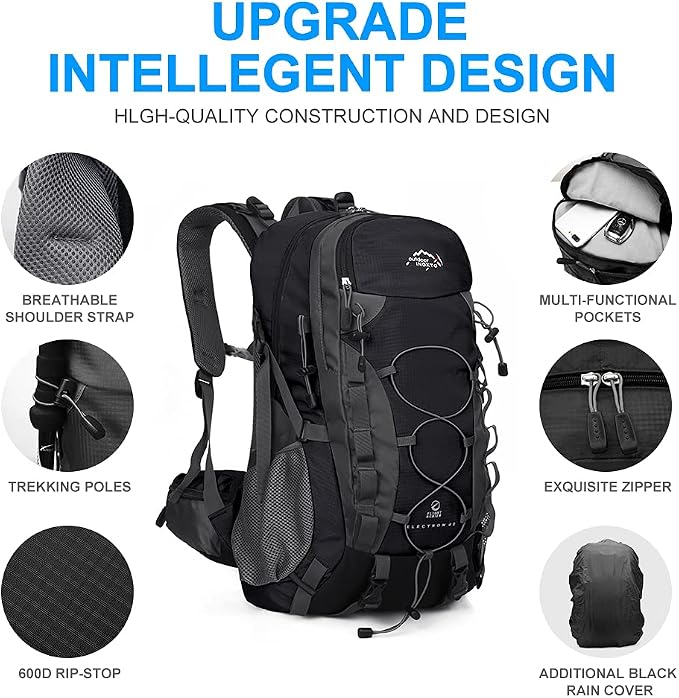 INOXTO lightweight Hiking Backpack 35L/40L Hiking Daypack - Image 4