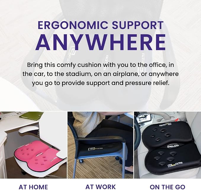 GSeat Ultra Orthopedic Gel and Foam Seat Cushion - Image 4