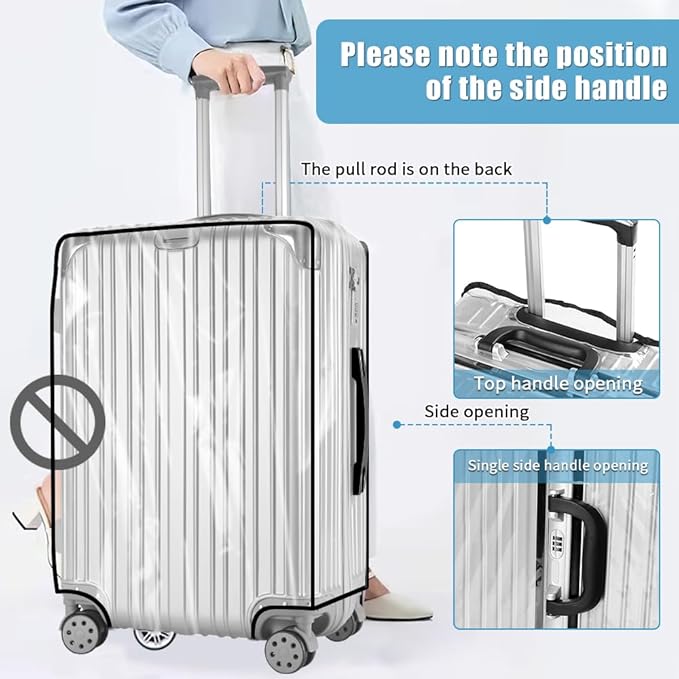 Yotako Clear PVC Suitcase Cover Protectors 28 Inch Luggage Cover - Image 2
