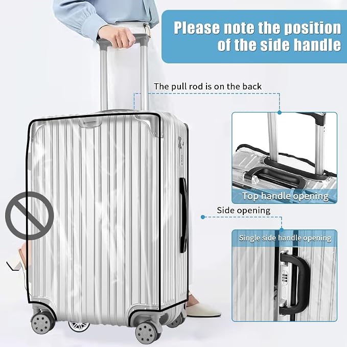 Yotako Clear PVC Suitcase Cover Protectors 30 Inch Luggage Cover Protectors - Image 2