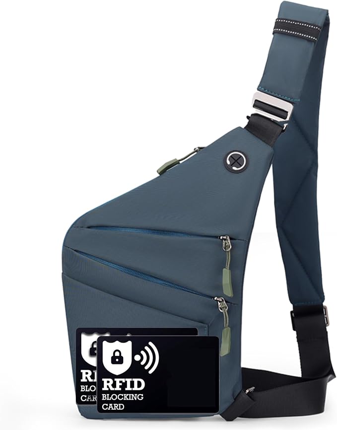 Anti Theft Crossbody Bags for Women Men, Slim Sling Bags by Ibalulu