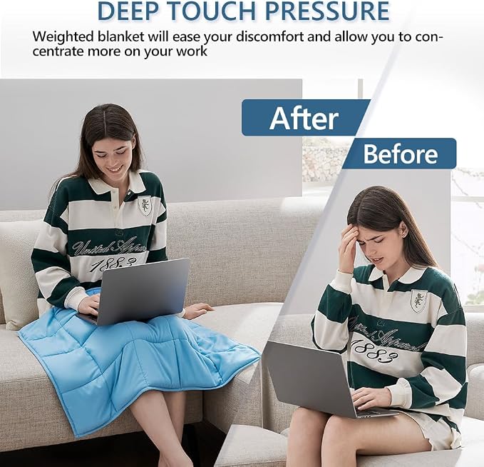 L'AGRATY Weighted Lap Pad 7lb: Small Weighted Blanket - Image 4