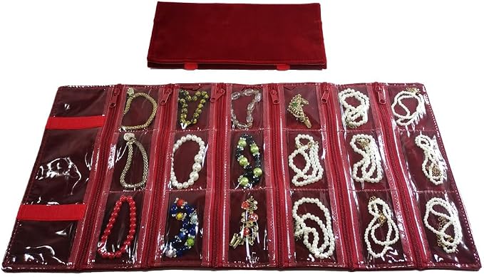 Travel Jewelry Roll Bag Portable Organizer Pouch - Image 5