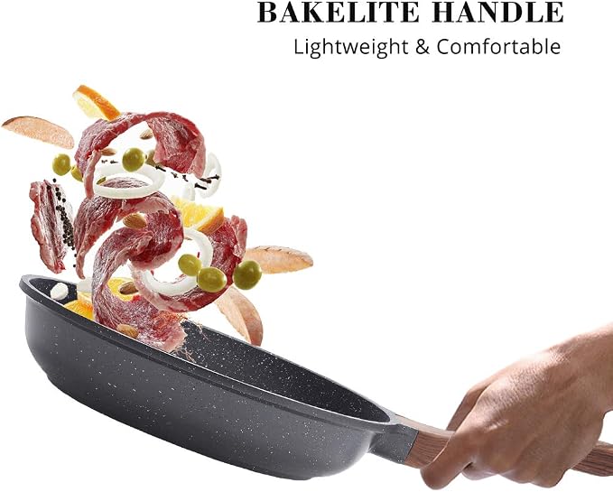 SENSARTE Nonstick Frying Pan Skillet, Swiss Granite Coating Omelette Pan - Image 4