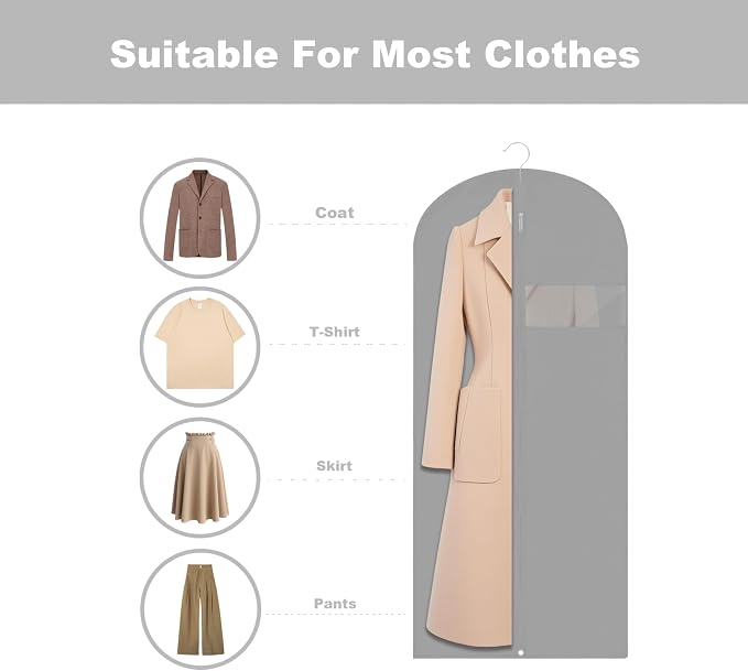 Garment Bags for Hanging Clothes, Dress Bags for Gowns Long, 2 Pack - Image 3
