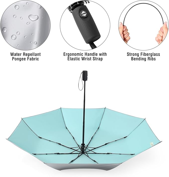 G4Free UPF 50+ UV Protection Large Travel Umbrella 42/46 Inch Auto Open Close - Image 6