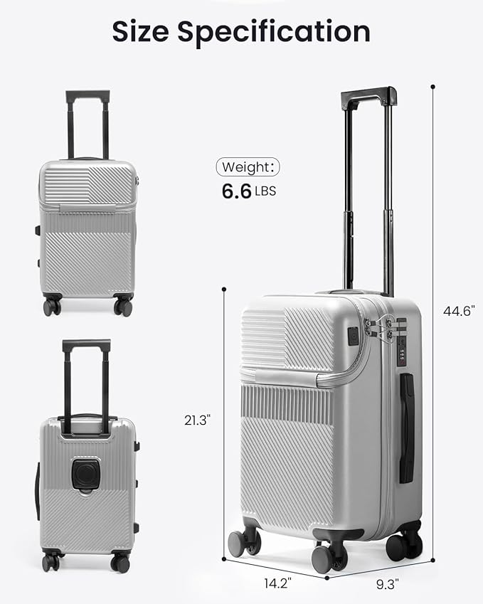 UrbanExplorer 20 Inch Carry-On Luggage - Image 3