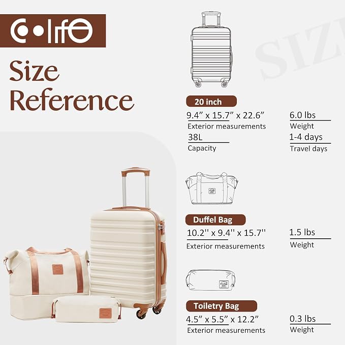 COOLIFE Luggage Carry On Luggage Suitcase Softside Wheeled Luggage Lightweight - Image 7
