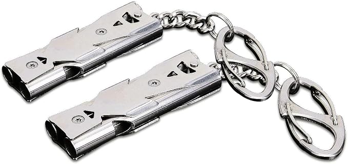 Whistle Emergency Whistles Keychain Rape Whistle Stainless Steel High Decibel by binboll