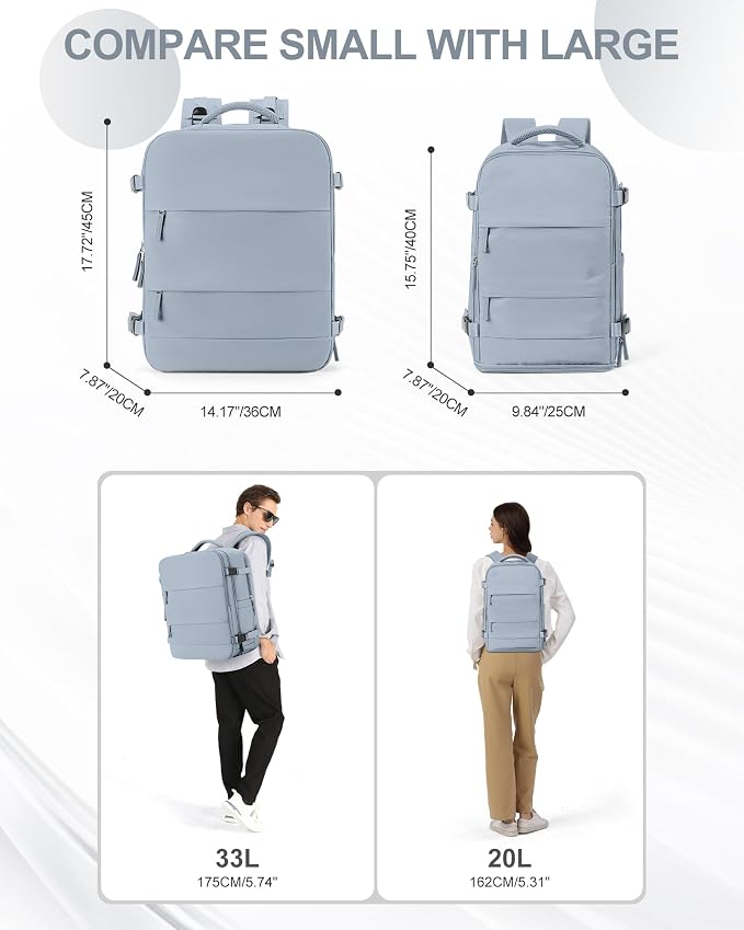 coowoz Large Travel Backpack Carry On - Image 8