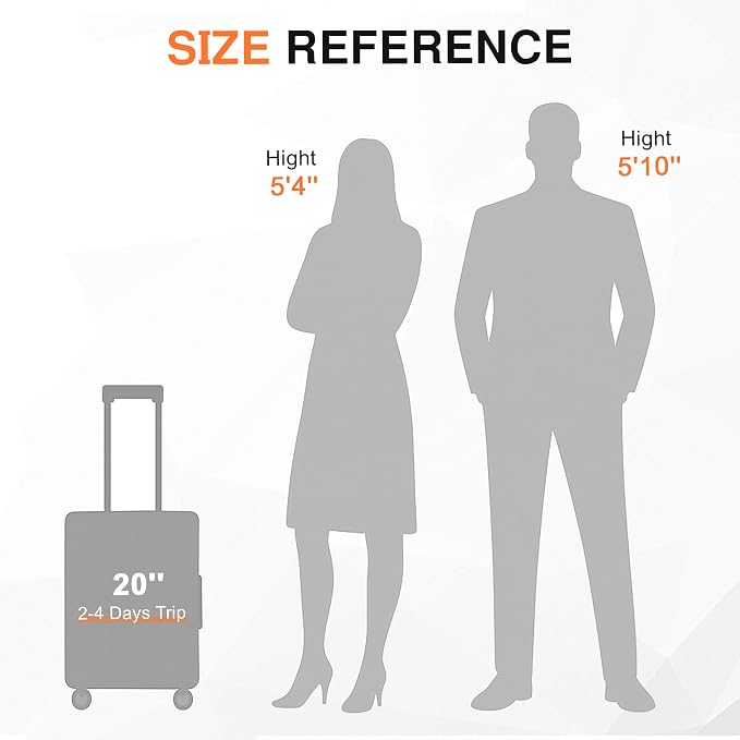 Carry On Luggage 22x14x9 Airline Approved Aluminum Frame, 20 Inch Hard Shell - Image 8