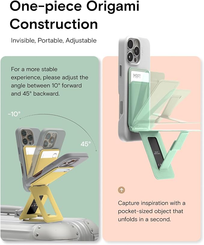 MOFT Phone Tripod Wallet for iPhone, Mulit-Angles, Lightweight Phone Stand - Image 3
