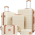 Coolife Suitcase Set 3 Piece Luggage Set Carry On Hardside Luggage by COOLIFE
