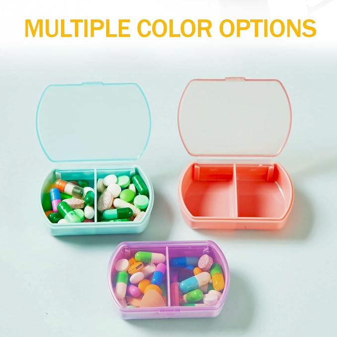 2PCS Small Pill Case Travel Pill Box Cute Pill Organizer - Image 5