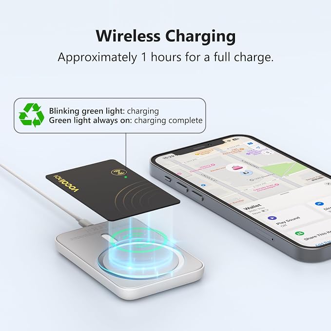 VOCOlinc Air Card Tag Rechargeable Wallet Tracker 1.6mm, Item Finder Work - Image 3