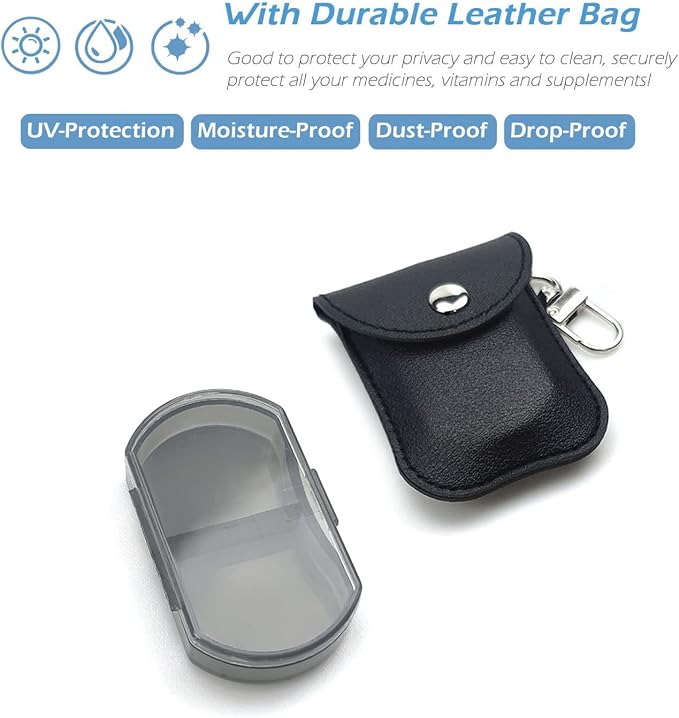 VOFOON 3 Pack Small Pill Organizer, Travel Pill Box - Image 2