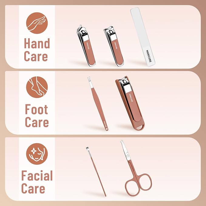 Nail Clippers and Beauty Tool Portable Set, Cuticle Nail Care Tools, Suitable - Image 7