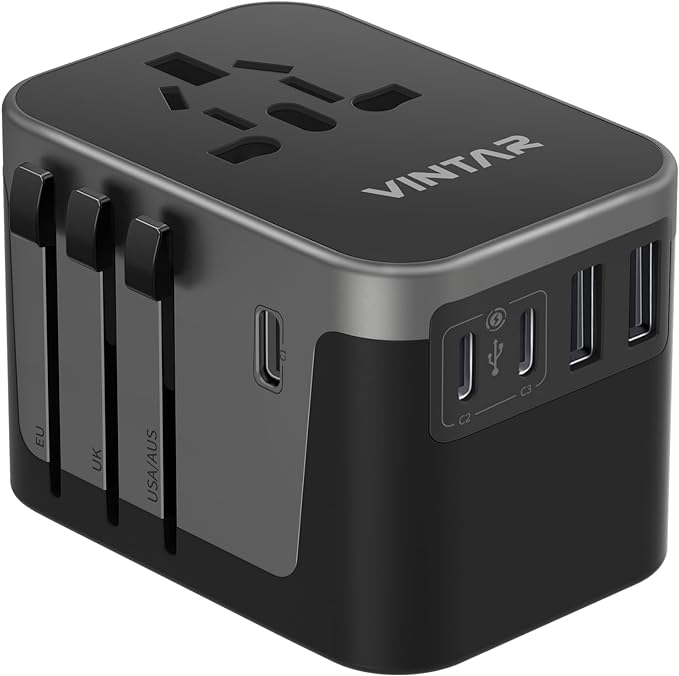 Universal Travel Adapter, VINTAR International Power Adapter by VINTAR