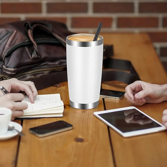 VEGOND 20oz Tumbler with Lid and Straw Stainless Steel Tumbler Cup Bulk Vacuum - Image 6