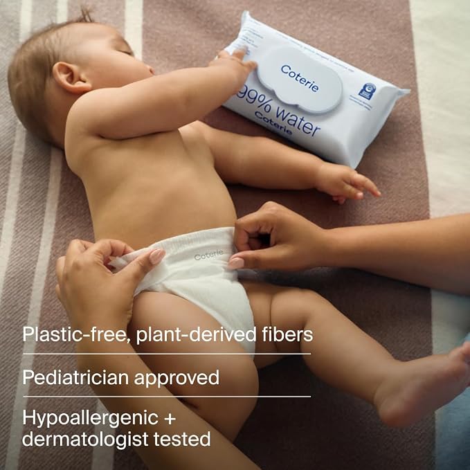 Coterie Baby Wipes for Sensitive Skin, Plant-Based and Plastic-Free Fibers - Image 4