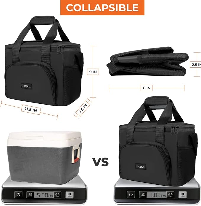 OPUX Soft Cooler Bag, Insulated Collapsible Lunch Cooler Bag - Image 4