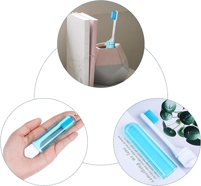 Patelai 4 Pcs Travel Toothbrush Set, Soft Bristle Mini Foldable Tooth Brush - Image 5