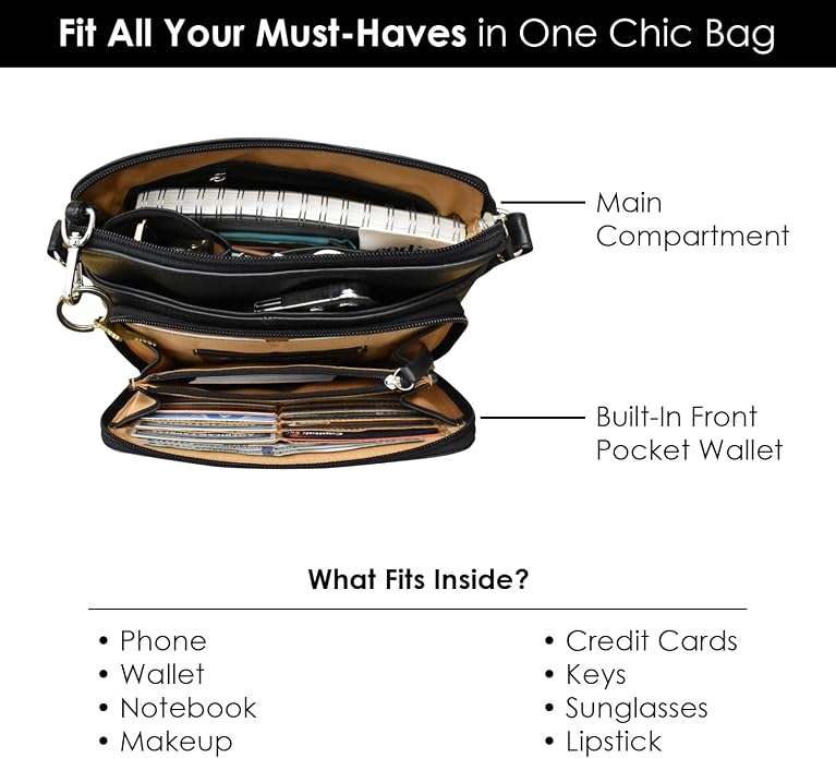 ili New York Genuine Leather Crossbody Bags - Image 5