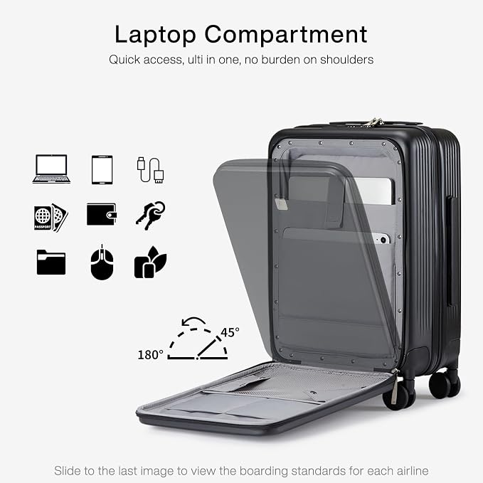 Hanke Grace Expandable Carry On Luggage - Image 11