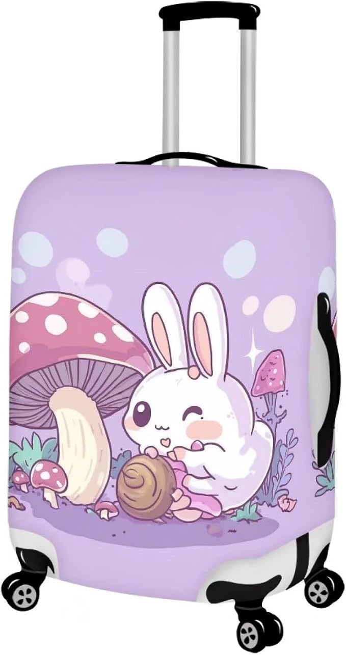 Cute Bunny Rabbit Luggage Covers Fit 26-29 Inch Universal Thickness Suitcase - Image 2
