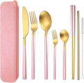 AARAINBOW 6 Pieces Stainless Steel Flatware Set Portable Reusable Cutlery Set by AARAINBOW