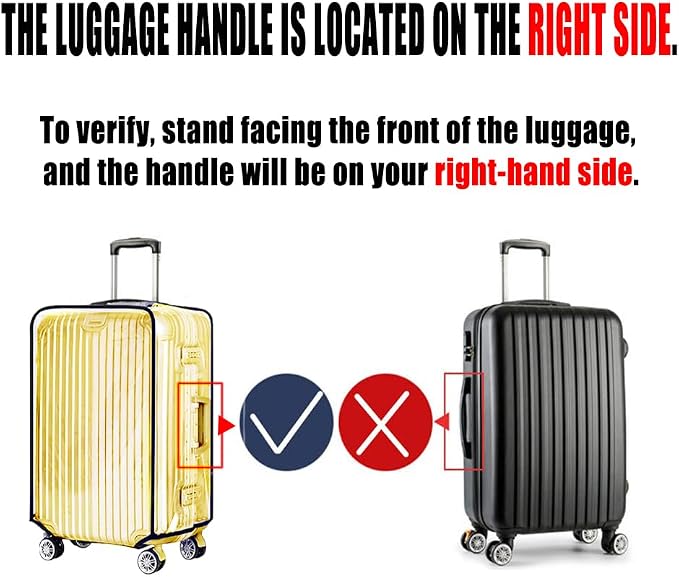 30 Inch Clear PVC Luggage Cover, 0.2mm Thick Lightweight Waterproof, - Image 7