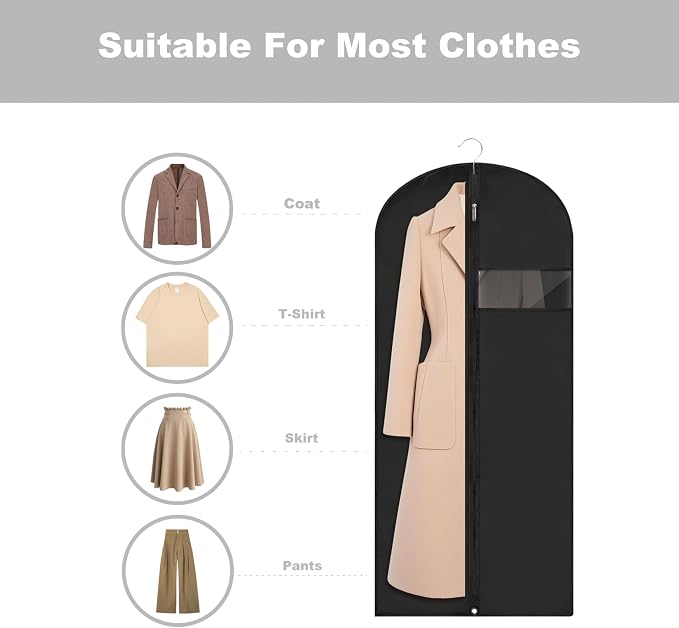 Garment Bags for Hanging Clothes, Dress Bags for Gowns Long - Image 3