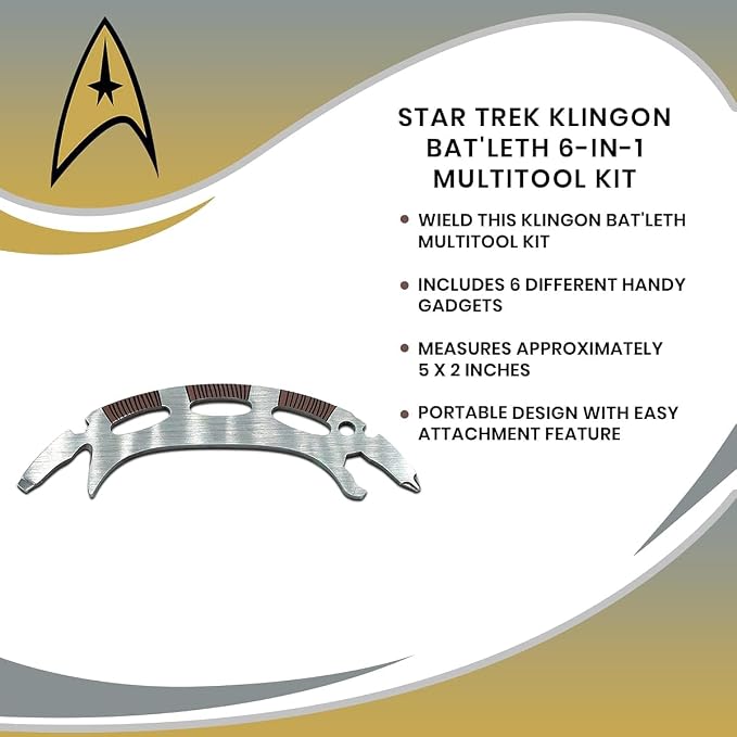 Star Trek Klingon Bat'leth 6-In-1 Multitool Kit | Includes Screwdriver - Image 7