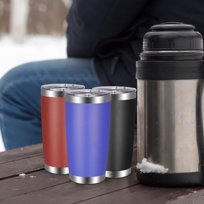VEGOND 20oz Tumbler with Lid and Straw Stainless Steel Tumbler Cup Vacuum - Image 6