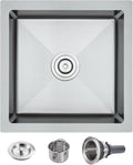 POPFLY 18 x 18 Inch Undermount Kitchen Sinks, Stainless Steel Single Bowl 9 by POPFLY