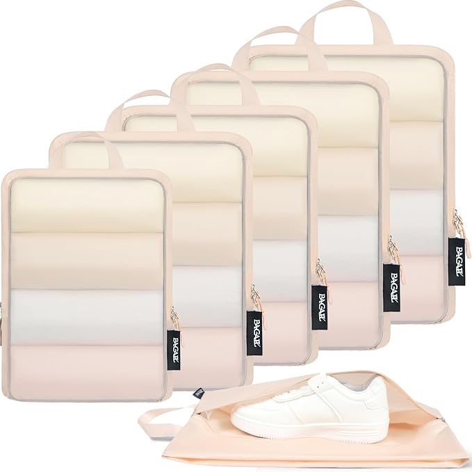 BAGAIL 6 Set Ultralight Compression Packing Cubes Packing Organizer by BAGAIL