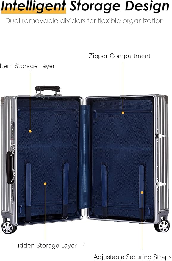 HotWay 20 Inch All Aluminum Carry On Luggage - Image 5
