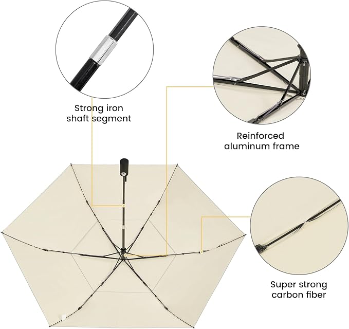 G4Free 43 Inch Travel Umbrella Ultralight UPF 50+ UV Protection Compact Sun - Image 6