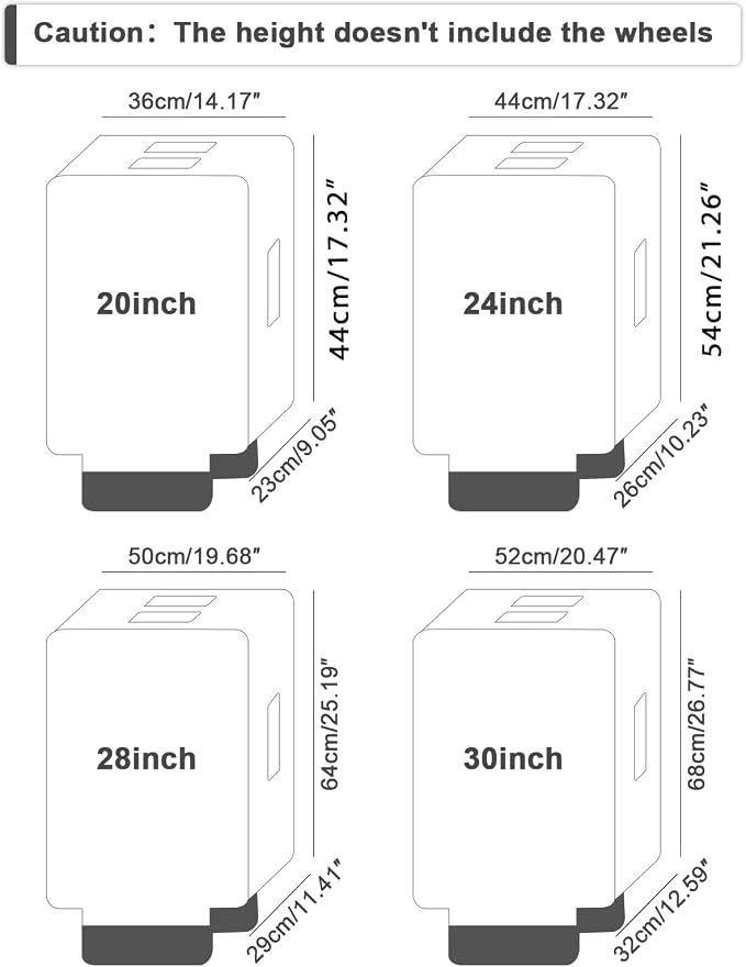 Clear Luggage Cover for 30 inch Suitcase Tsa Approved Thicken PVC Plastic - Image 2