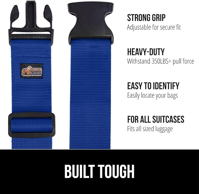 GORILLA GRIP Heavy Duty Adjustable Luggage Straps - Image 2