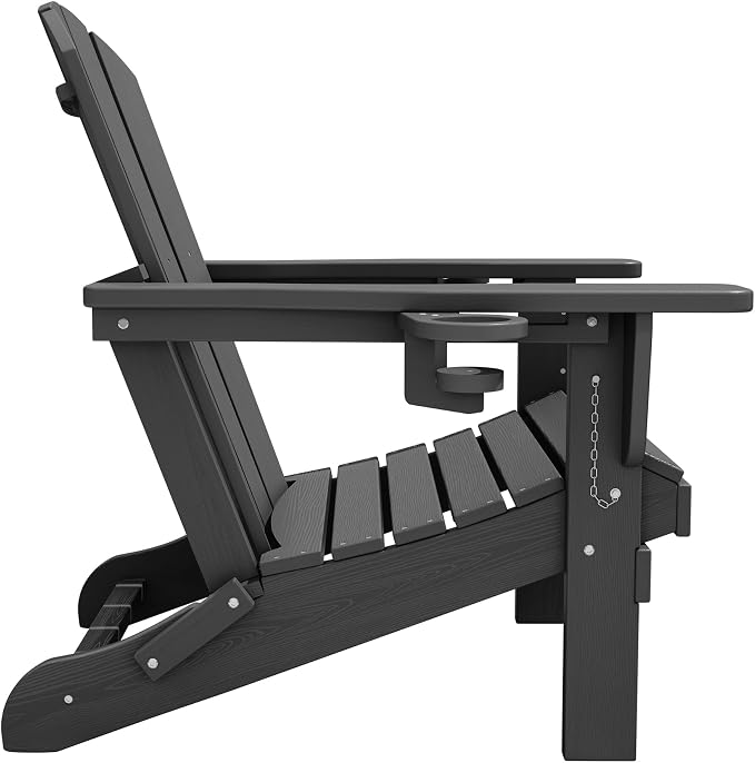 SERWALL Foldable Adirondack Chair, HDPE Adirondack Chair - Image 12