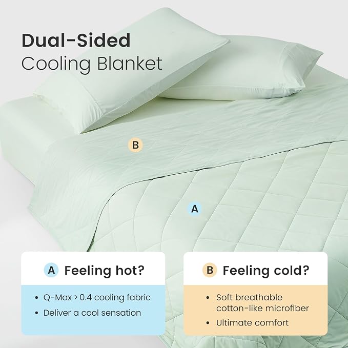 Cozy Bliss Cooling Blanket for Hot Sleepers, Q-Max 0.4 Cooling Comfort Queen - Image 2