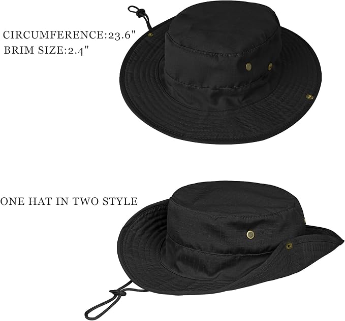 Sun Hats for Men Women Boonie Hat Foldable Fishing Hat UPF 50+ Bucket Hat for - Image 2
