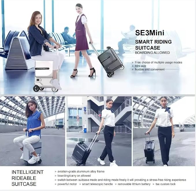 Airwheel 20 Inch Smart Rideable Suitcase Electric Luggage Scooter Carry On - Image 7