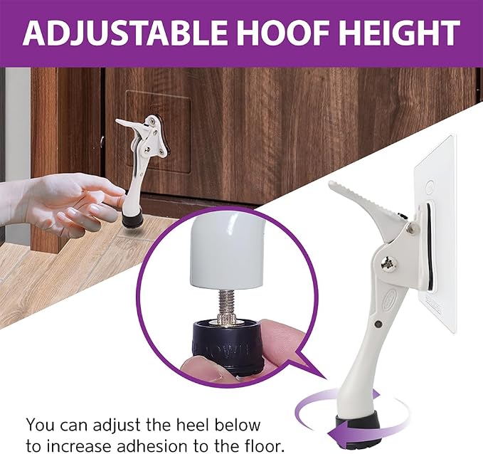 Door Stopper with Adhesive Bracket Stickers, No Drilling or Tools Needed - Image 5