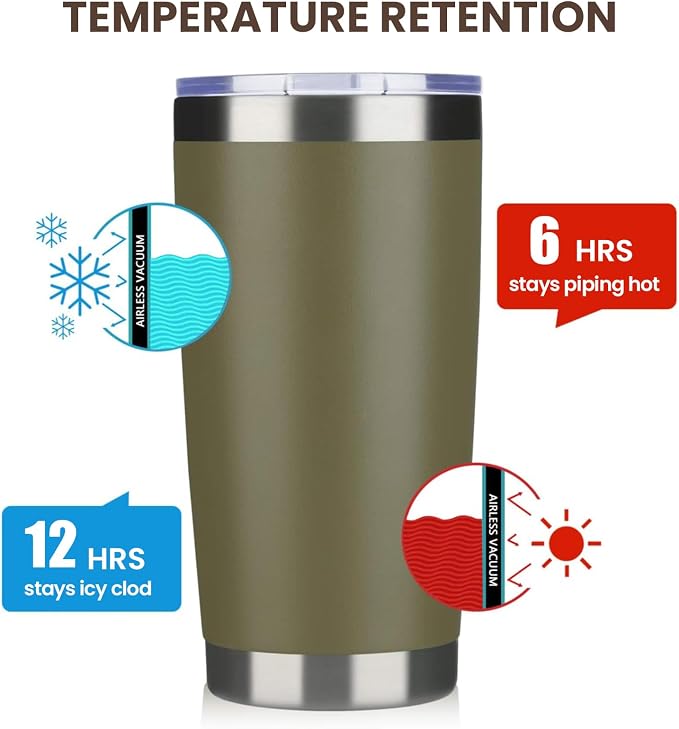 MEWAY 20oz Tumbler 8 Pack Double Wall Vacuum Insulated Travel Mug Bulk - Image 6